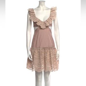 Zimmermann striped cutout mini dress
